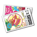 Lotus Butterfly - Postage Stamps - Kimono - Fine Stationery - Shop Ceci - Ceci New York