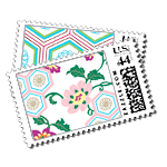 Zen Garden - Postage Stamps - Kimono - Fine Stationery - Shop Ceci - Ceci New York