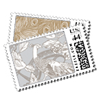 Plumage - Postage Stamps - Metallic - Fine Stationery - Shop Ceci - Ceci New York