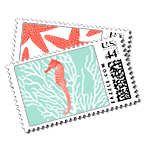 Aquamarine - Postage Stamps - Resort - Fine Stationery - Shop Ceci - Ceci New York