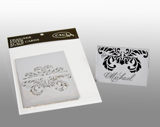 Damask Silver - Lasercut Place Cards - Shop Ceci - Ceci New York