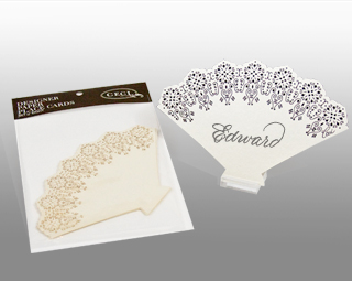 Lace Fan Opal - Lasercut Place Cards - Shop Ceci - Ceci New York