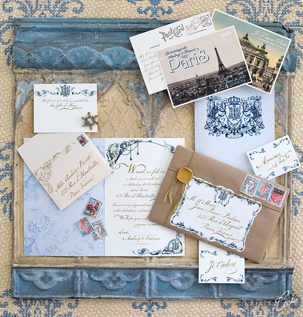 Audrey & Francis - Luxury Wedding Invitations - Classic - Ceci Couture - Ceci Wedding - Ceci New York