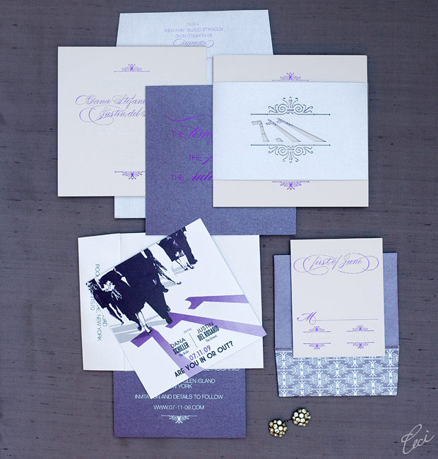 Dana & Justin - Luxury Wedding Invitations - Daring - Ceci Couture - Ceci Wedding - Ceci New York