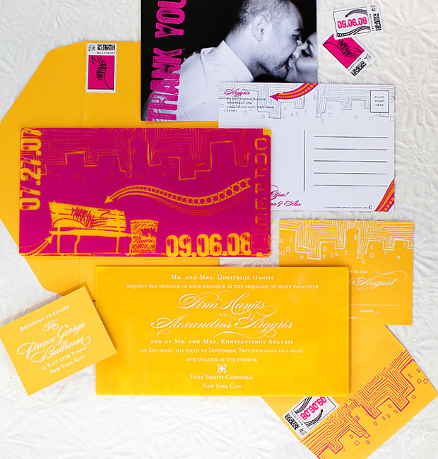Dina & Alexandros - Luxury Wedding Invitations - Daring - Ceci Couture - Ceci Wedding - Ceci New York