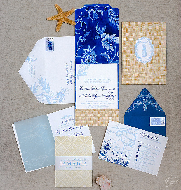 Caroline & Nicholas - Luxury Wedding Invitations - Destination - Ceci Couture - Ceci Wedding - Ceci New York