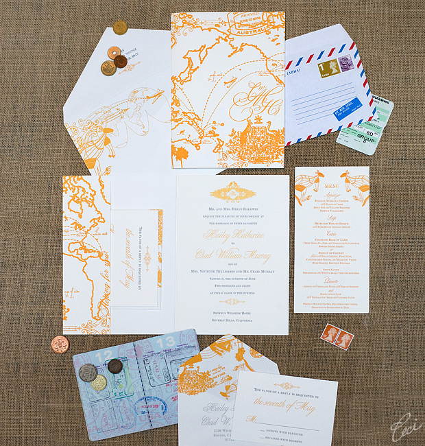 Hailey & Chad - Luxury Wedding Invitations - Destination - Ceci Couture - Ceci Wedding - Ceci New York