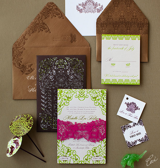 Michelle & Brendan - Luxury Wedding Invitations - Destination - Ceci Couture - Ceci Wedding - Ceci New York