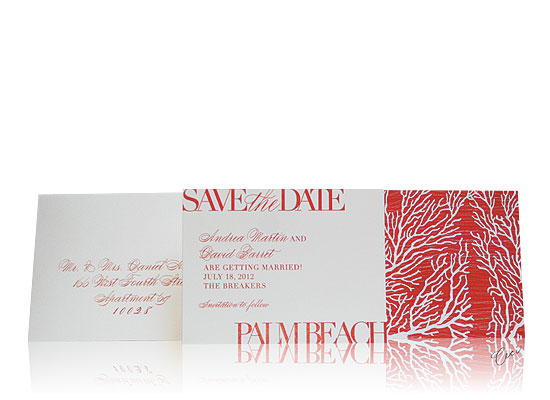 Coral Cove - Luxury Wedding Save the Dates - The Breakers, Palm Beach - Ceci Partnerships - Ceci New York