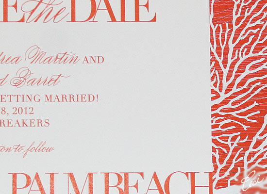 Coral Cove - Luxury Wedding Save the Dates - Details - The Breakers, Palm Beach - Ceci Partnerships - Ceci New York