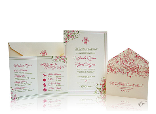 Ocean Breeze - Luxury Wedding Invitations - The Breakers, Palm Beach - Ceci Partnerships - Ceci New York