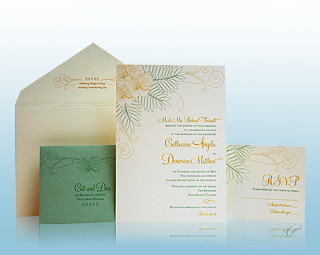 Palm Court - Luxury Wedding Invitations, Save the Dates, Accessories - The Breakers, Palm Beach - Ceci New York