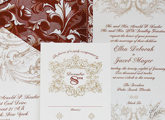 Venetian - Luxury Wedding Invitations - Details - The Breakers, Palm Beach - Ceci Partnerships - Ceci New York