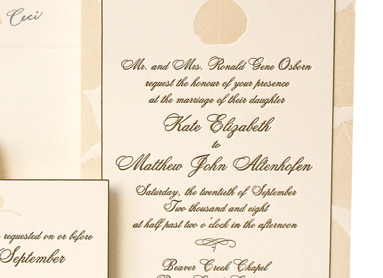 Aspen - Details - Luxury Wedding Invitations - Ceci Ready-to-Order Collection - Ceci Wedding - Ceci New York