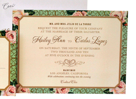 Spanish Rose - Details - Luxury Wedding Invitations - Ceci Ready-to-Order Collection - Ceci Wedding - Ceci New York