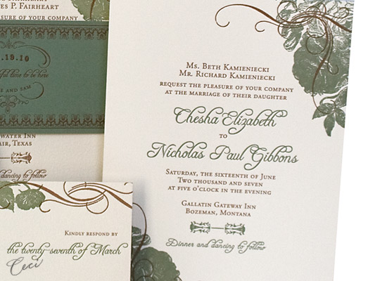Rose Details Wedding Invitations Ceci ReadytoOrder Collection