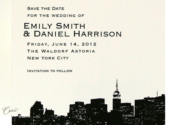 Evening Skyline - Details - Luxury Wedding Invitations - Ceci Ready-to-Order Collection - Ceci Wedding - Ceci New York