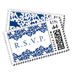 Orientalia Luxury Wedding Postage Stamps - Ceci Wedding - Ceci New York