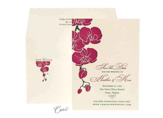 Aloha - Luxury Wedding Save the Dates - Ceci Ready-to-Order Collection - Ceci Wedding - Ceci New York
