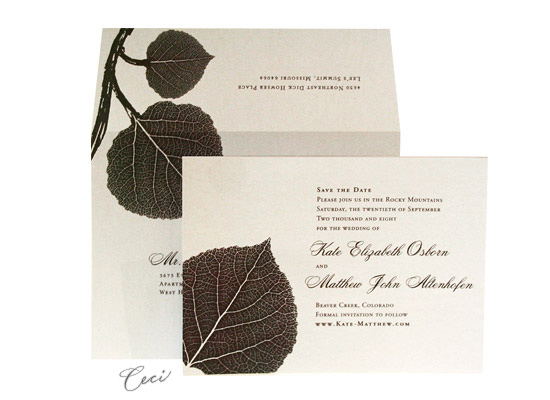 Aspen - Luxury Wedding Save the Dates - Ceci Ready-to-Order Collection - Ceci Wedding - Ceci New York