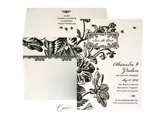 English Garden - Luxury Wedding Save the Dates - Ceci Ready-to-Order Collection - Ceci Wedding - Ceci New York