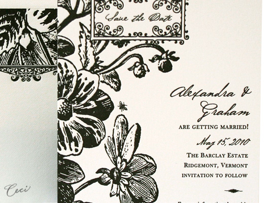 English Garden - Details - Luxury Wedding Save the Dates - Ceci Ready-to-Order Collection - Ceci Wedding - Ceci New York