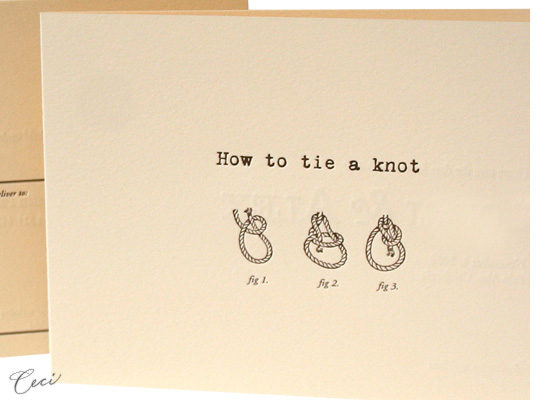 How To Tie A Knot - Details - Luxury Wedding Save the Dates - Ceci Ready-to-Order Collection - Ceci Wedding - Ceci New York