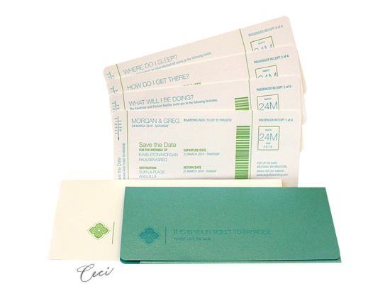 Jet Set - Luxury Wedding Save the Dates - Ceci Ready-to-Order Collection - Ceci Wedding - Ceci New York