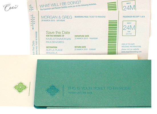 Jet Set - Details - Luxury Wedding Save the Dates - Ceci Ready-to-Order Collection - Ceci Wedding - Ceci New York