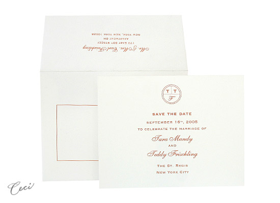 Monogram - Luxury Wedding Save the Dates - Ceci Ready-to-Order Collection - Ceci Wedding - Ceci New York