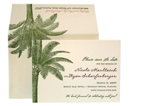 Palm Court - Save the Dates - Ceci Ready-to-Order Collection - Ceci Wedding - Ceci New York