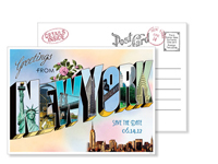 New York 1 - Vintage Postcards - Ceci Ready-to-Order Collection - Ceci Wedding - Ceci New York