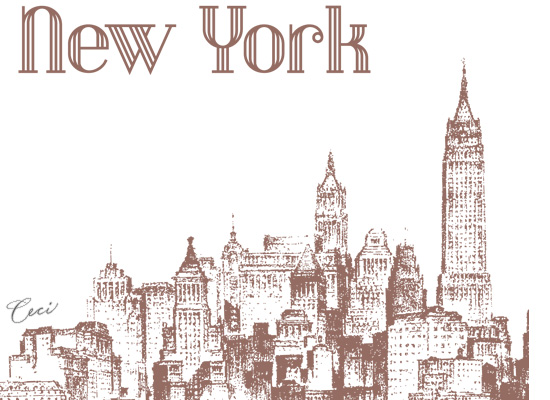 New York 2 - Details - Luxury Wedding Vintage Postcards - Ceci Ready-to-Order Collection - Ceci Wedding - Ceci New York